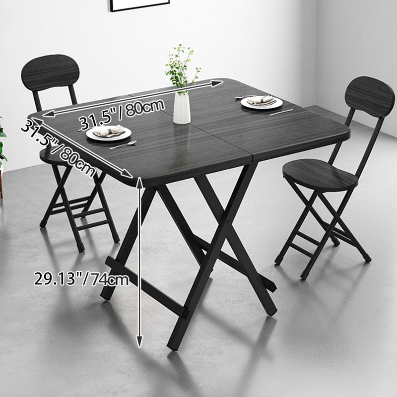 Minimalist Engineered Wood Steel Foldable Dining Table for 1-8 — Extra Large - White