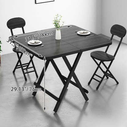 Minimalist Engineered Wood Steel Foldable Dining Table for 1-8 — Extra Large - White