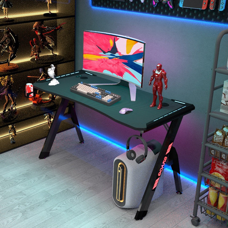 Modern Steel Desk with Cup Holder