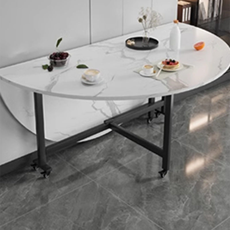 Nordic Carbon Steel Round Dining Table for 4-8