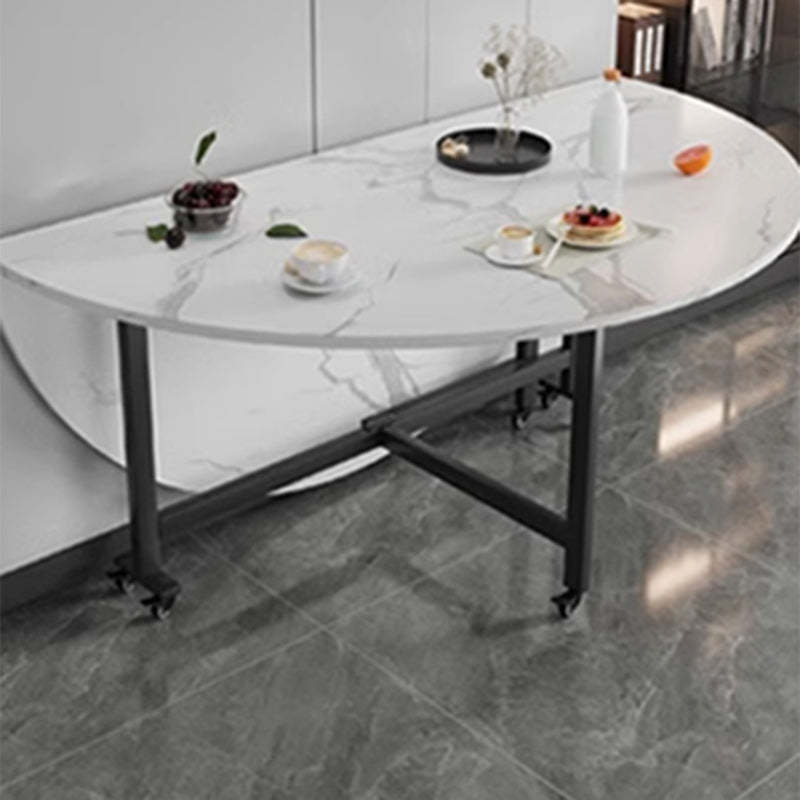 Nordic Carbon Steel Round Dining Table for 4-8