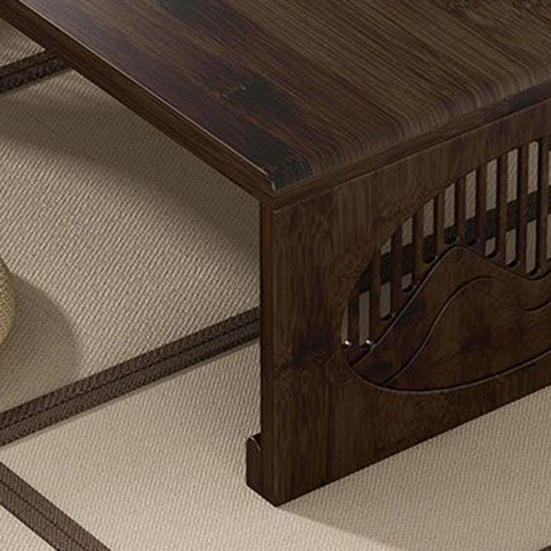 Japanese Bamboo Carved Foldable Coffee Table