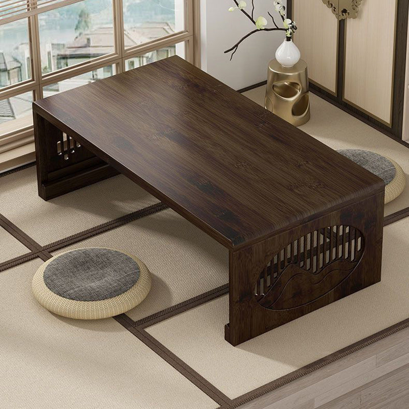 Japanese Bamboo Carved Foldable Coffee Table