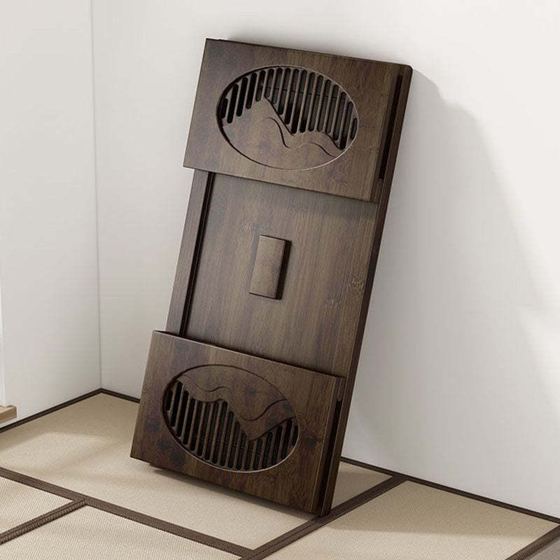Japanese Bamboo Carved Foldable Coffee Table