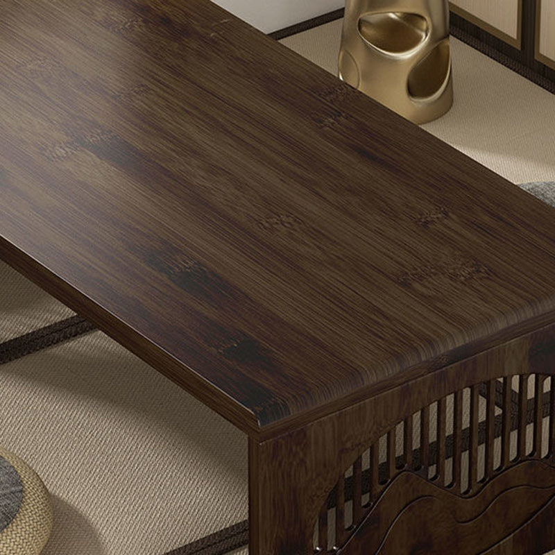 Japanese Bamboo Carved Foldable Coffee Table