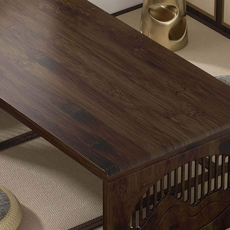Japanese Bamboo Carved Foldable Coffee Table