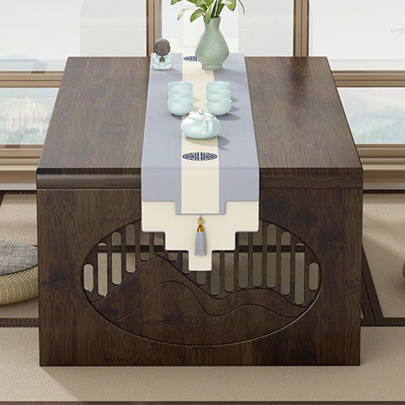 Japanese Bamboo Carved Foldable Coffee Table