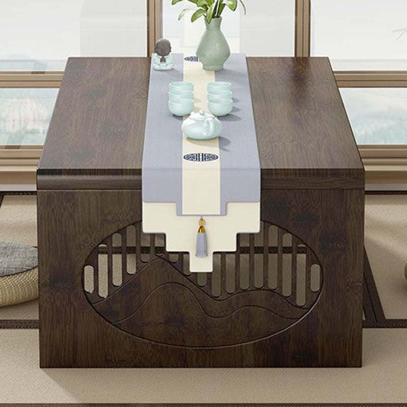 Japanese Bamboo Carved Foldable Coffee Table