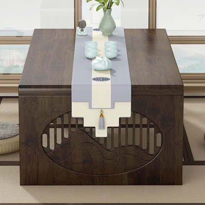 Japanese Bamboo Carved Foldable Coffee Table