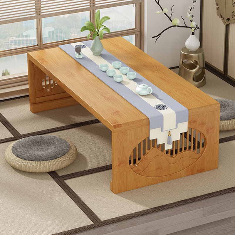 Japanese Bamboo Carved Foldable Coffee Table