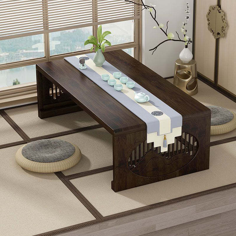 Japanese Bamboo Carved Foldable Coffee Table
