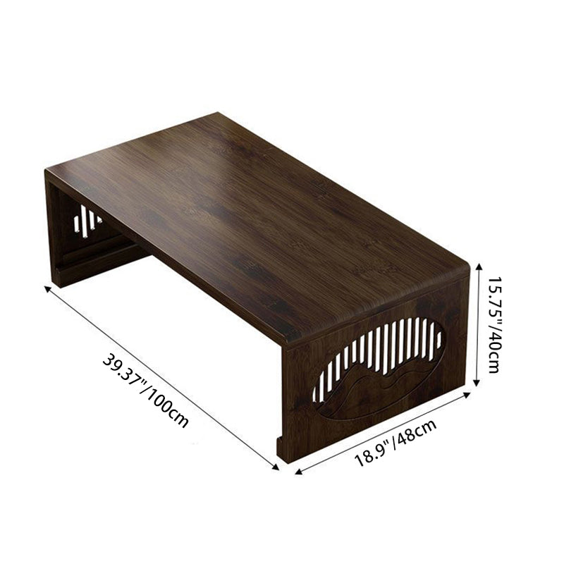 Japanese Bamboo Carved Foldable Coffee Table