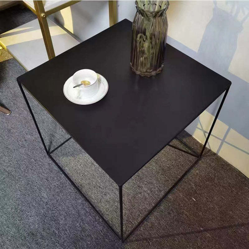 Scandinavian Steel Cube Geometrical End Table