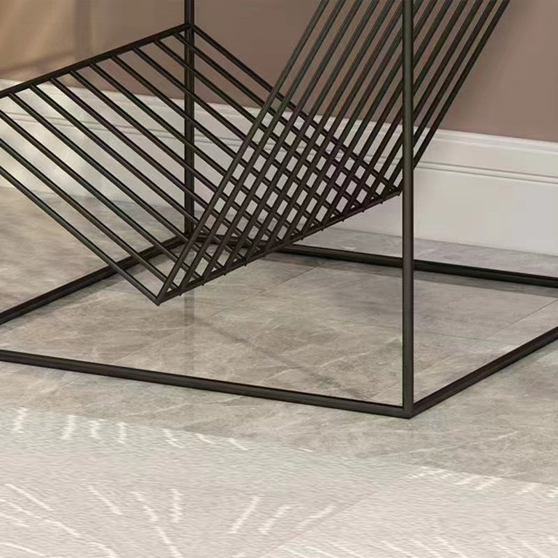 Scandinavian Steel Cube Geometrical End Table