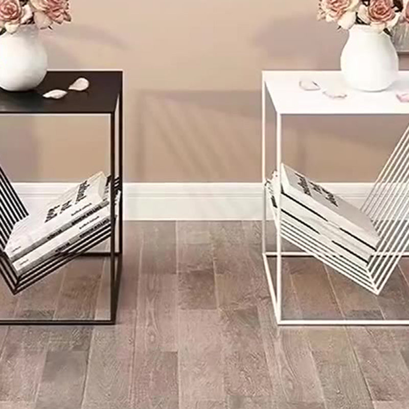 Scandinavian Steel Cube Geometrical End Table