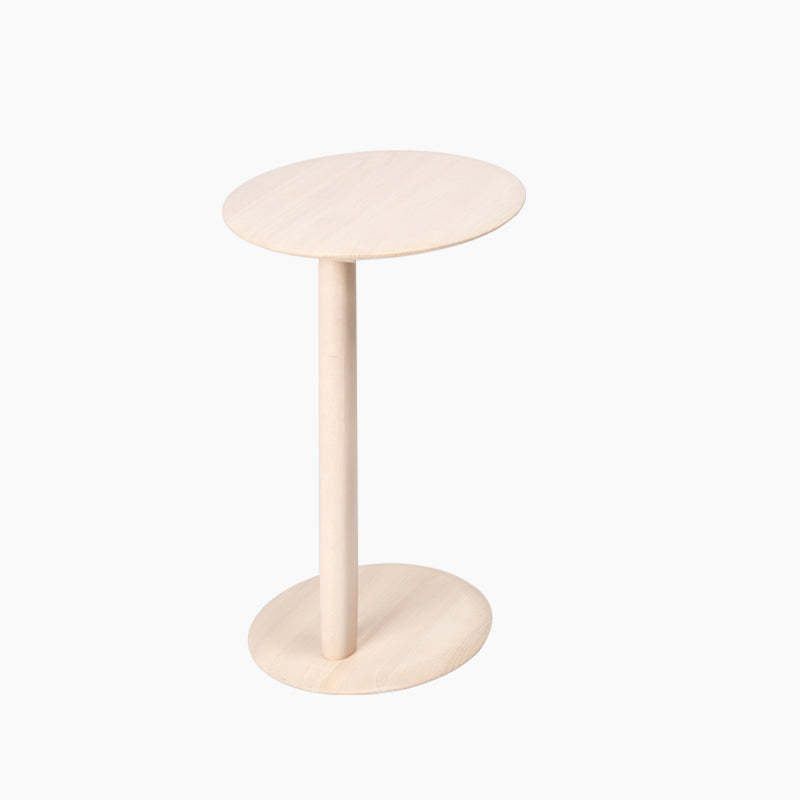Modern Wood Elliptical Cat Ear 2-Tier Side Table