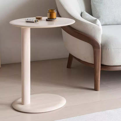 Modern Wood Elliptical Cat Ear 2-Tier Side Table