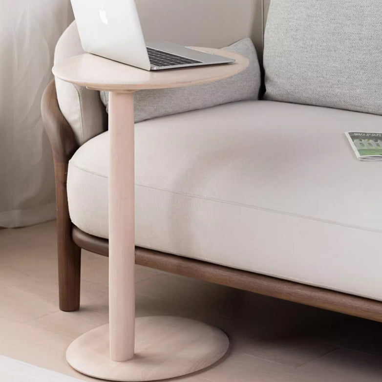 Modern Wood Elliptical Cat Ear 2-Tier Side Table