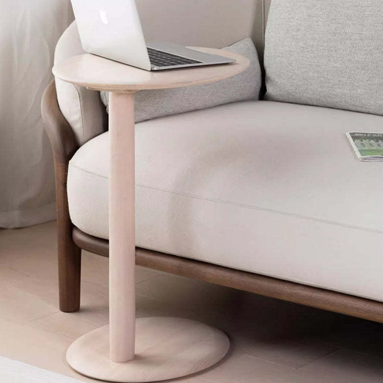 Modern Wood Elliptical Cat Ear 2-Tier Side Table