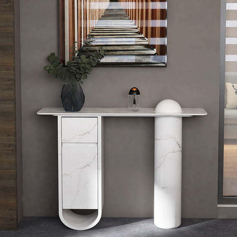 Nordic Wood Column 1-Drawer Side Table — Without Storage