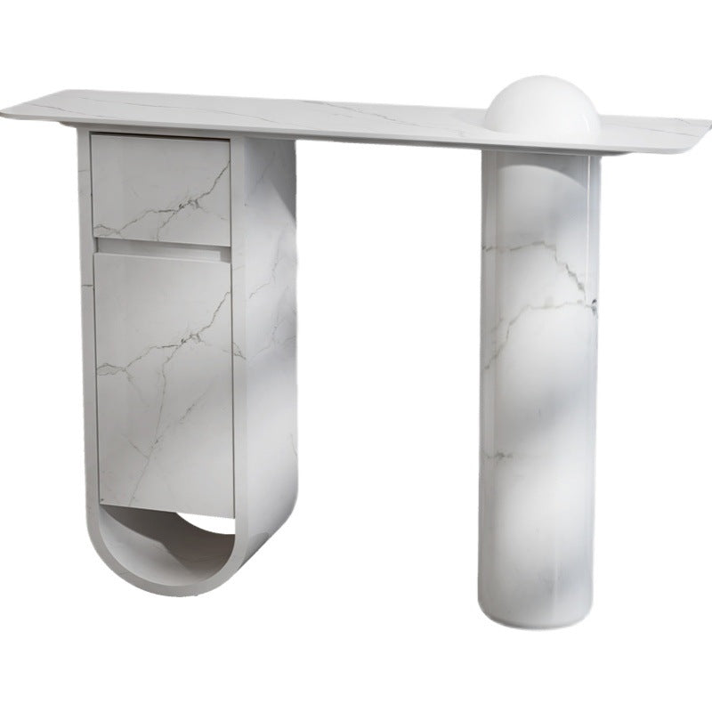 Nordic Wood Column 1-Drawer Side Table