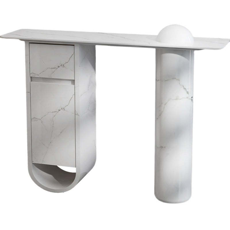 Nordic Wood Column 1-Drawer Side Table