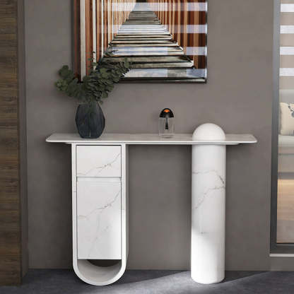 Nordic Wood Column 1-Drawer Side Table — Without Storage