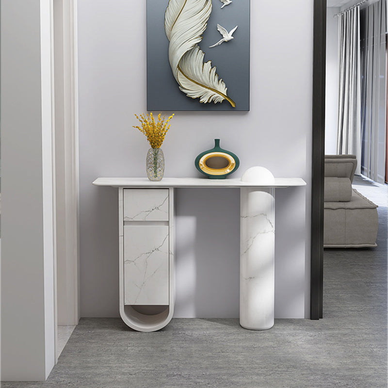 Nordic Wood Column 1-Drawer Side Table