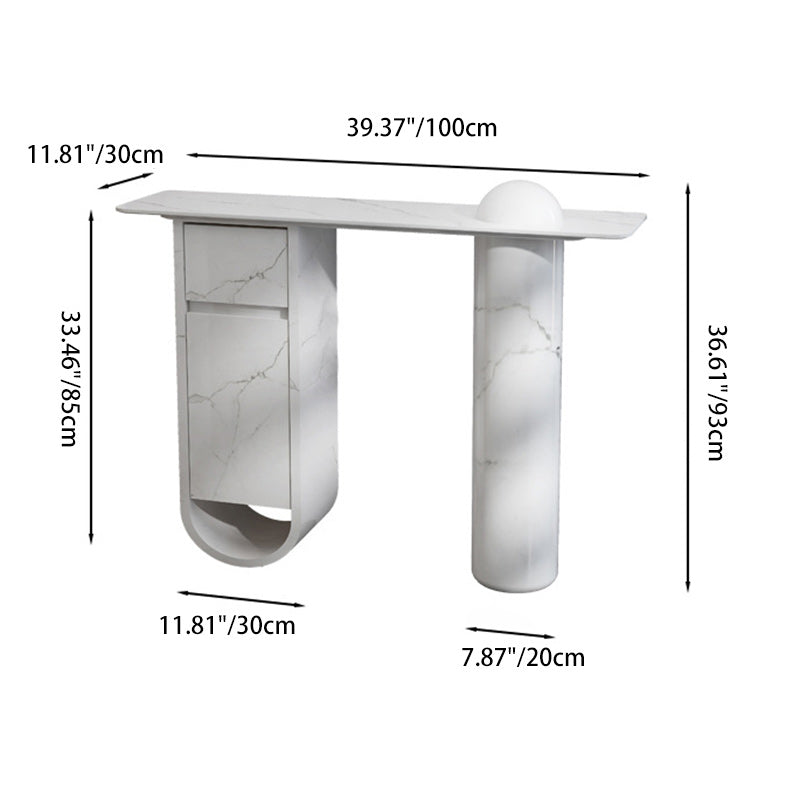 Nordic Wood Column 1-Drawer Side Table