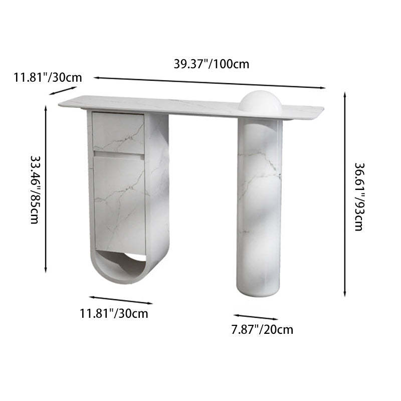 Nordic Wood Column 1-Drawer Side Table