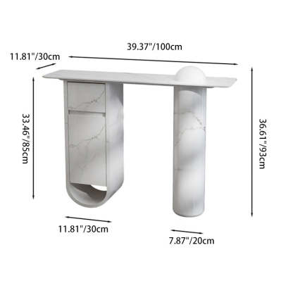 Nordic Wood Column 1-Drawer Side Table
