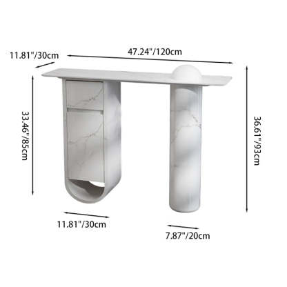 Nordic Wood Column 1-Drawer Side Table
