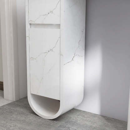 Nordic Wood Column 1-Drawer Side Table