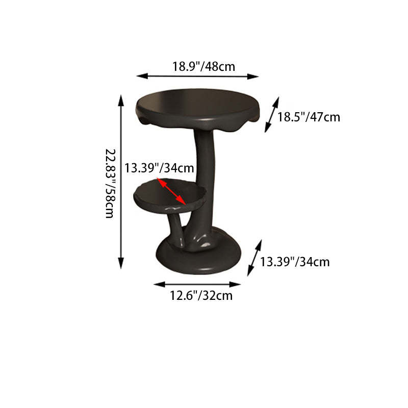 FRP Mushroom 2-Tier End Table