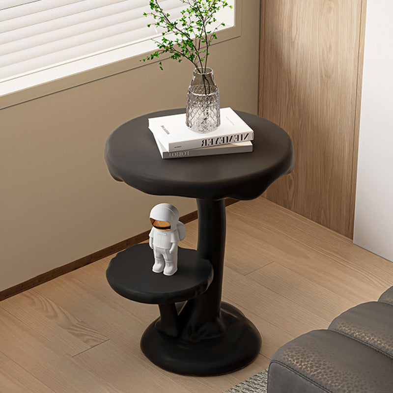 Creative frp mushroom black wood end & side tables