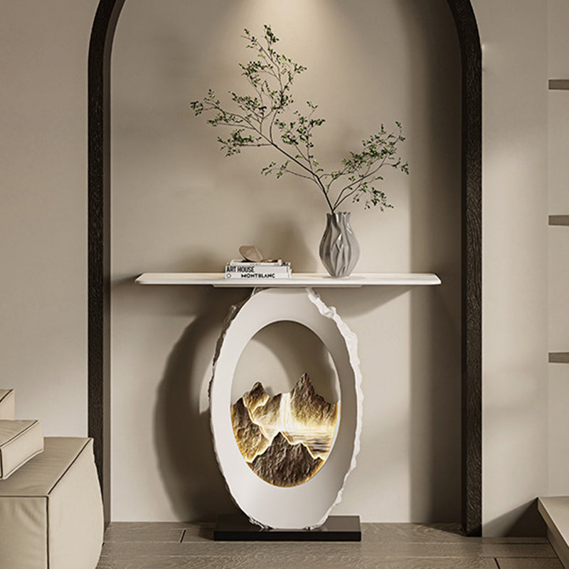 Nordic FRP Marble Microcrystalline Stone Lighting Side Table