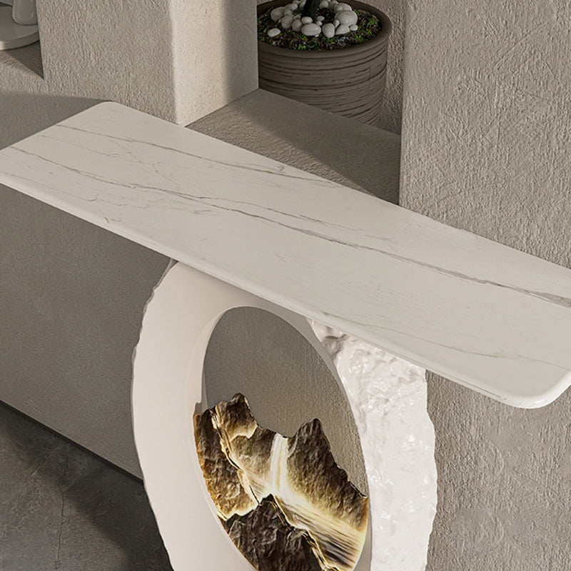 Nordic FRP Marble Microcrystalline Stone Lighting Side Table