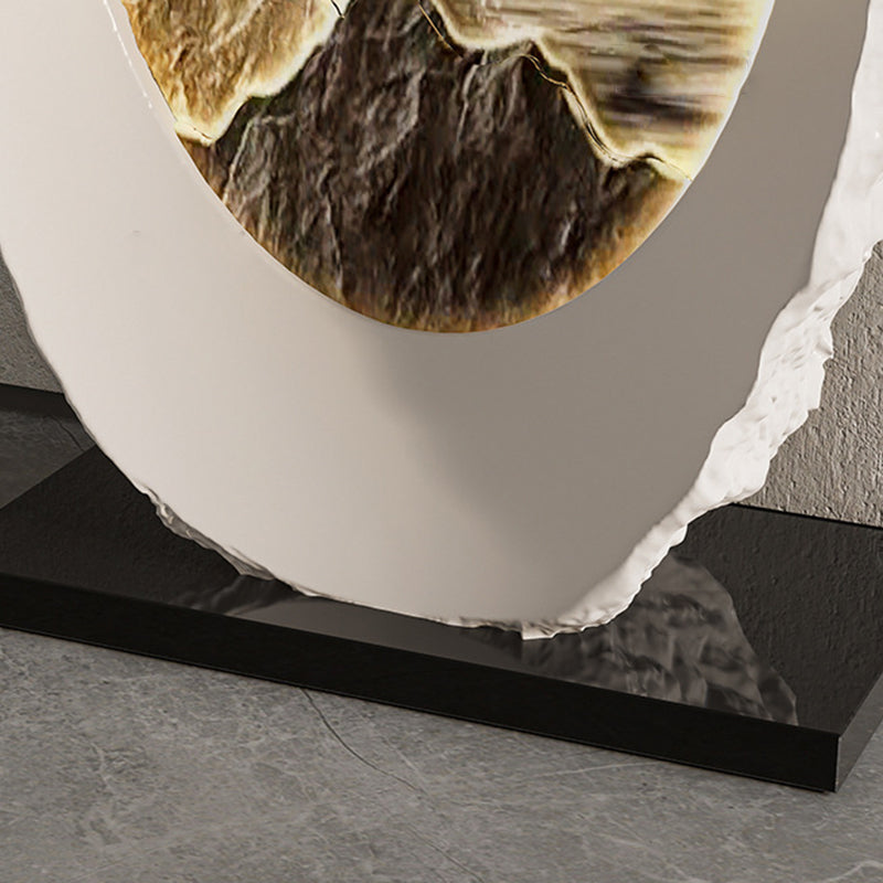 Nordic FRP Marble Microcrystalline Stone Lighting Side Table