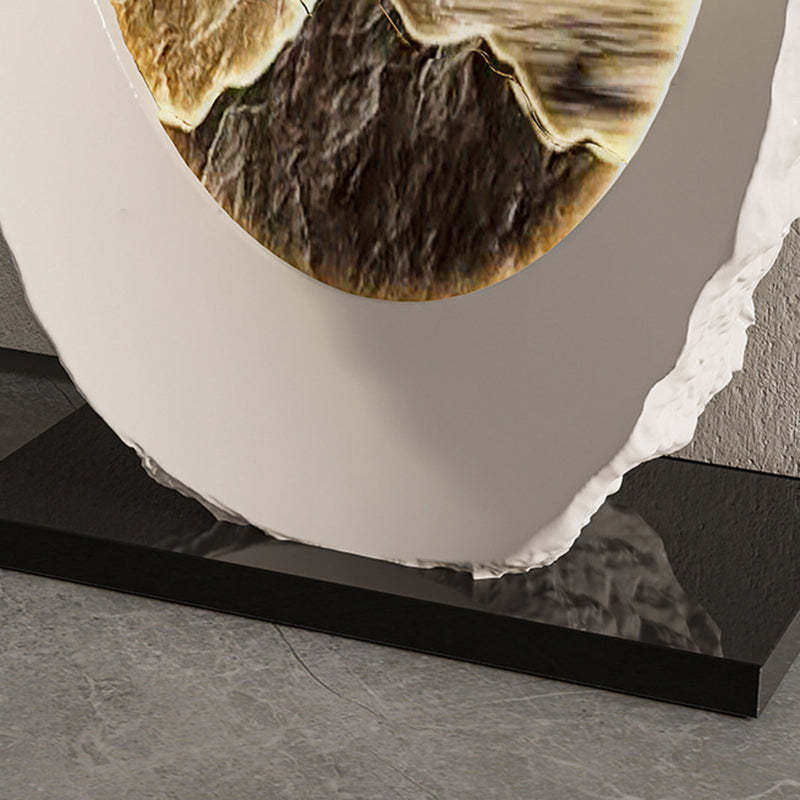 Nordic FRP Marble Microcrystalline Stone Lighting Side Table