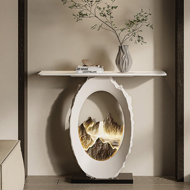 Nordic FRP Marble Microcrystalline Stone Lighting Side Table