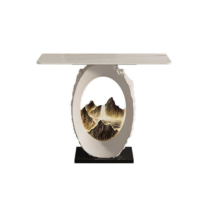Nordic FRP Marble Microcrystalline Stone Lighting Side Table
