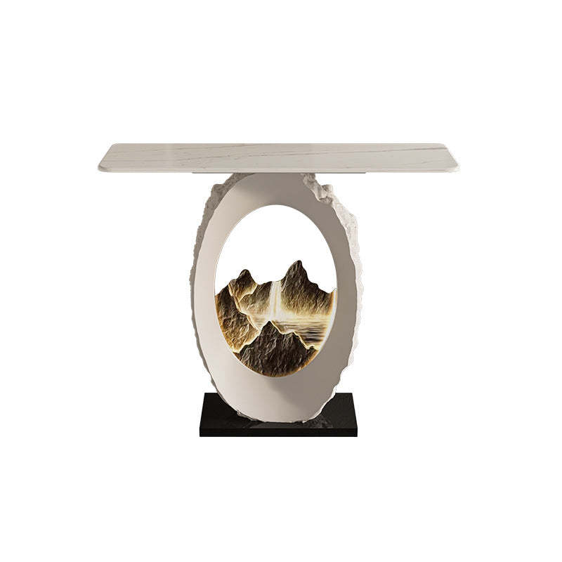 Nordic FRP Marble Microcrystalline Stone Lighting Side Table