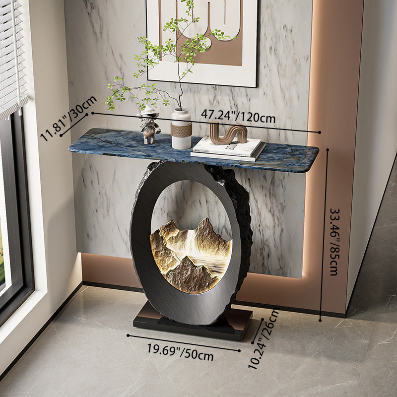 Nordic FRP Marble Microcrystalline Stone Lighting Side Table