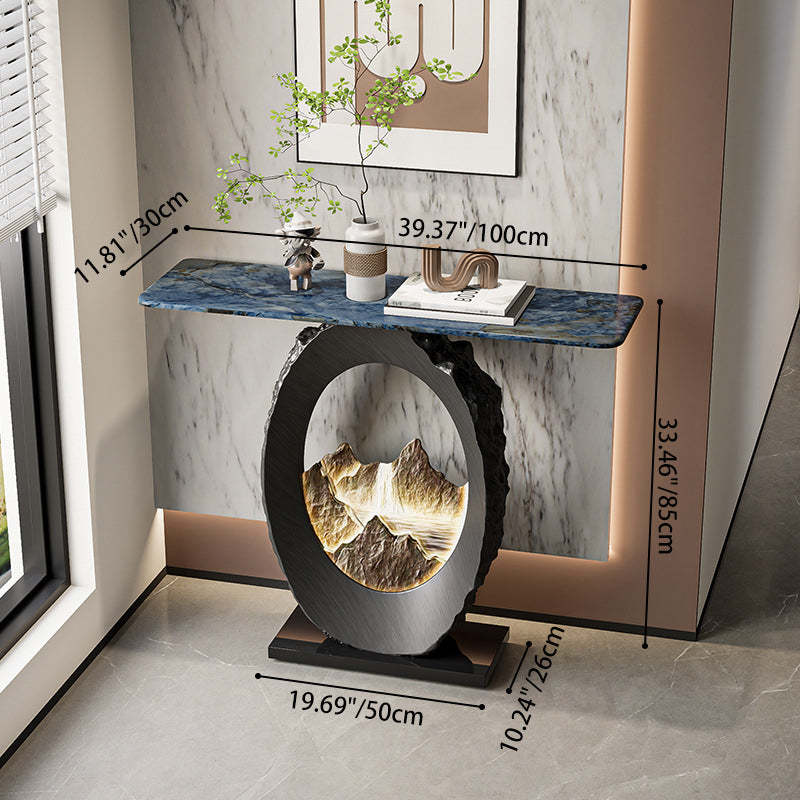 Nordic FRP Marble Microcrystalline Stone Lighting Side Table