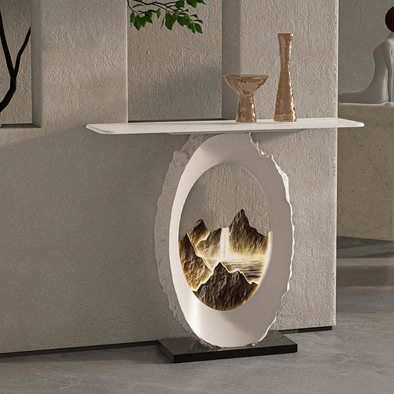 Nordic FRP Marble Microcrystalline Stone Lighting Side Table