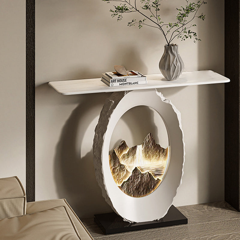 Nordic FRP Marble Microcrystalline Stone Lighting Side Table
