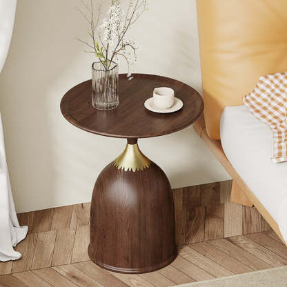 Retro Carbon Steel Stainless Steel Round Bullet End Table