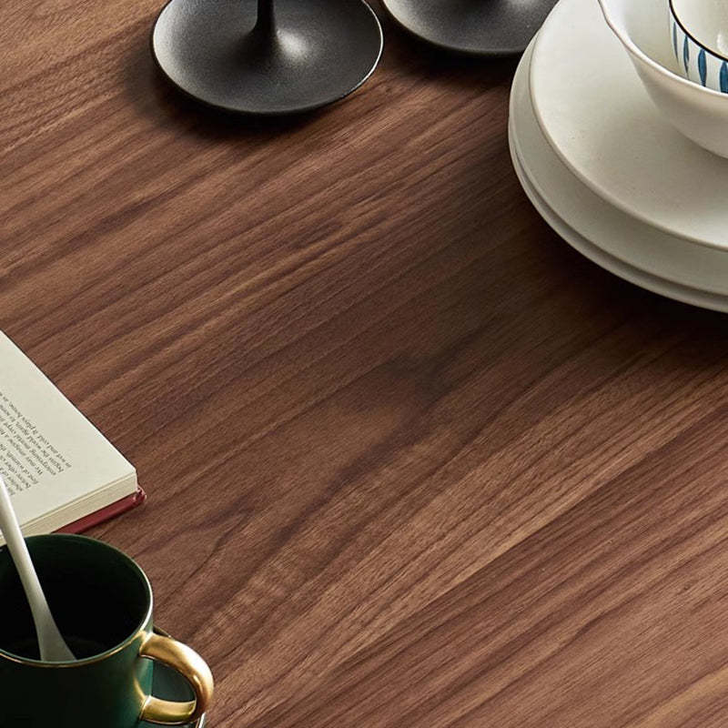 Retro Column Walnut Carbon Steel Dining Table for 2-11 — Oak