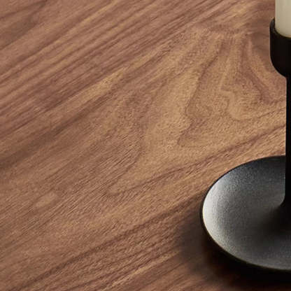 Retro Column Walnut Carbon Steel Dining Table for 2-11 — Walnut