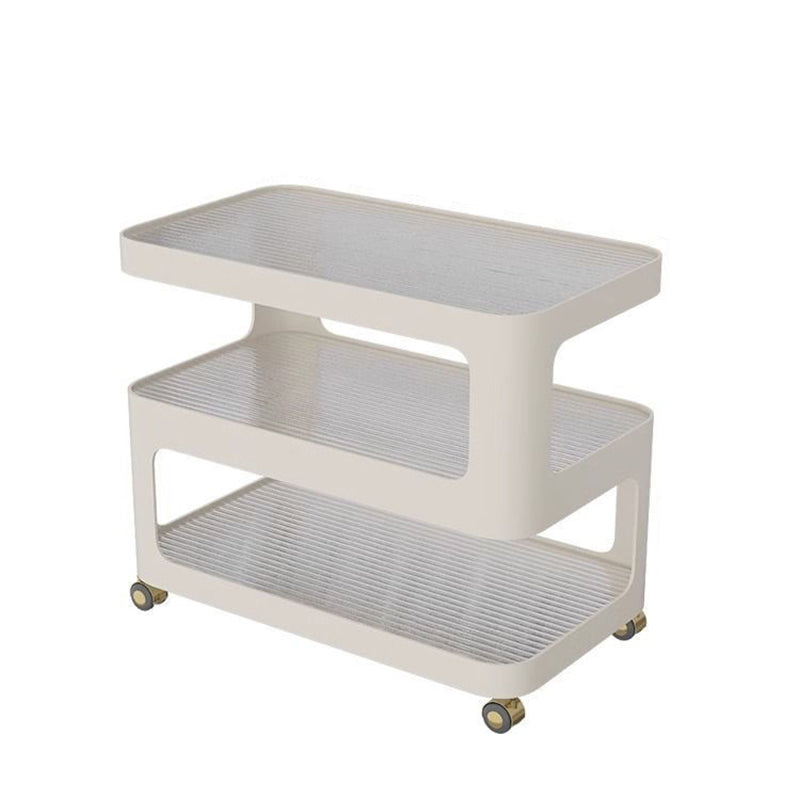 Nordic Glass Iron 3-Tier Movable End Table